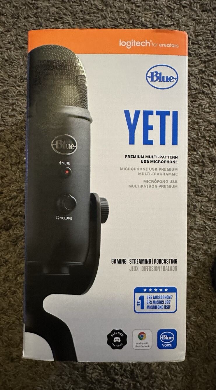 Yeti X USB Microphone Logitech - Black Open Box